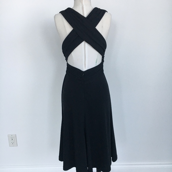 WHBM Backless Black Cocktail Dress - Picture 5 of 6